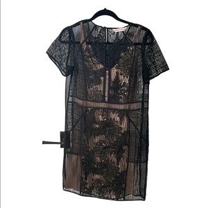 Rebecca Taylor Black Lace Dress